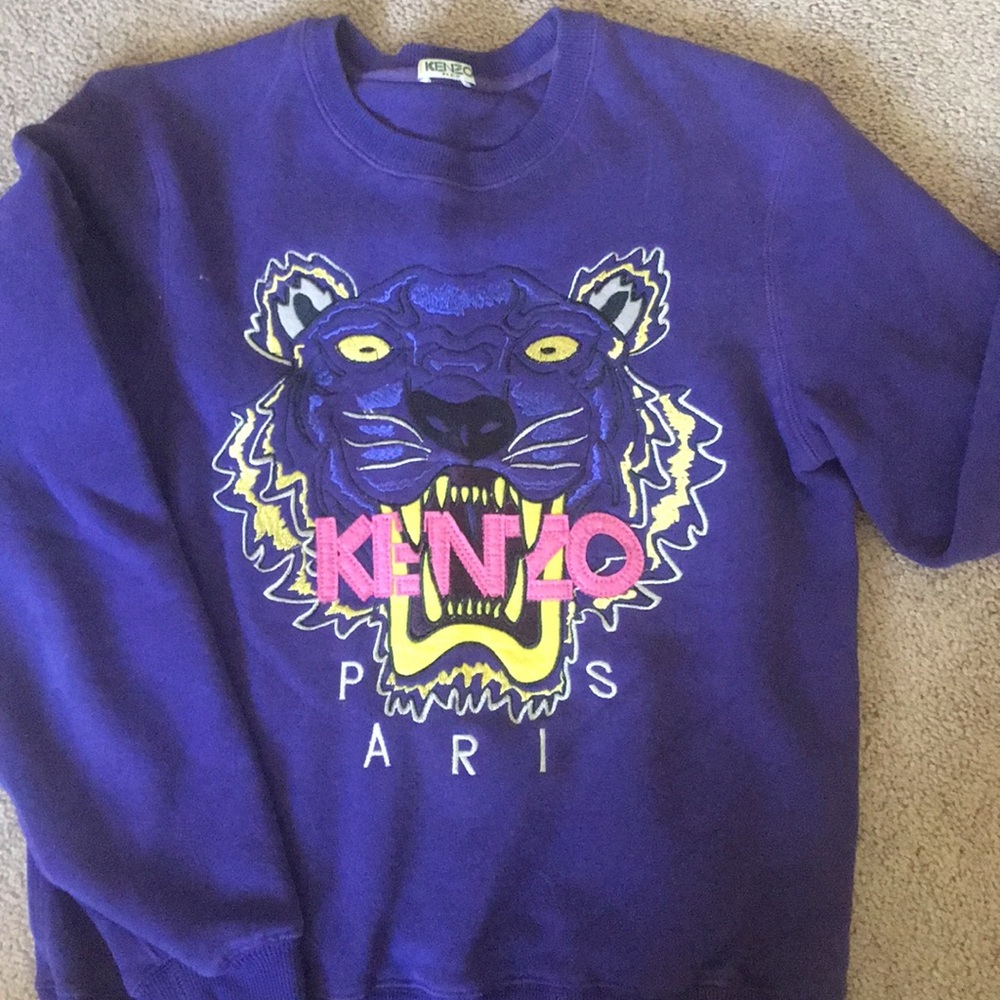 Kenzo purple tiger crewneck